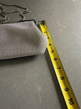 Silver Beaded Clutch/ Crossbody